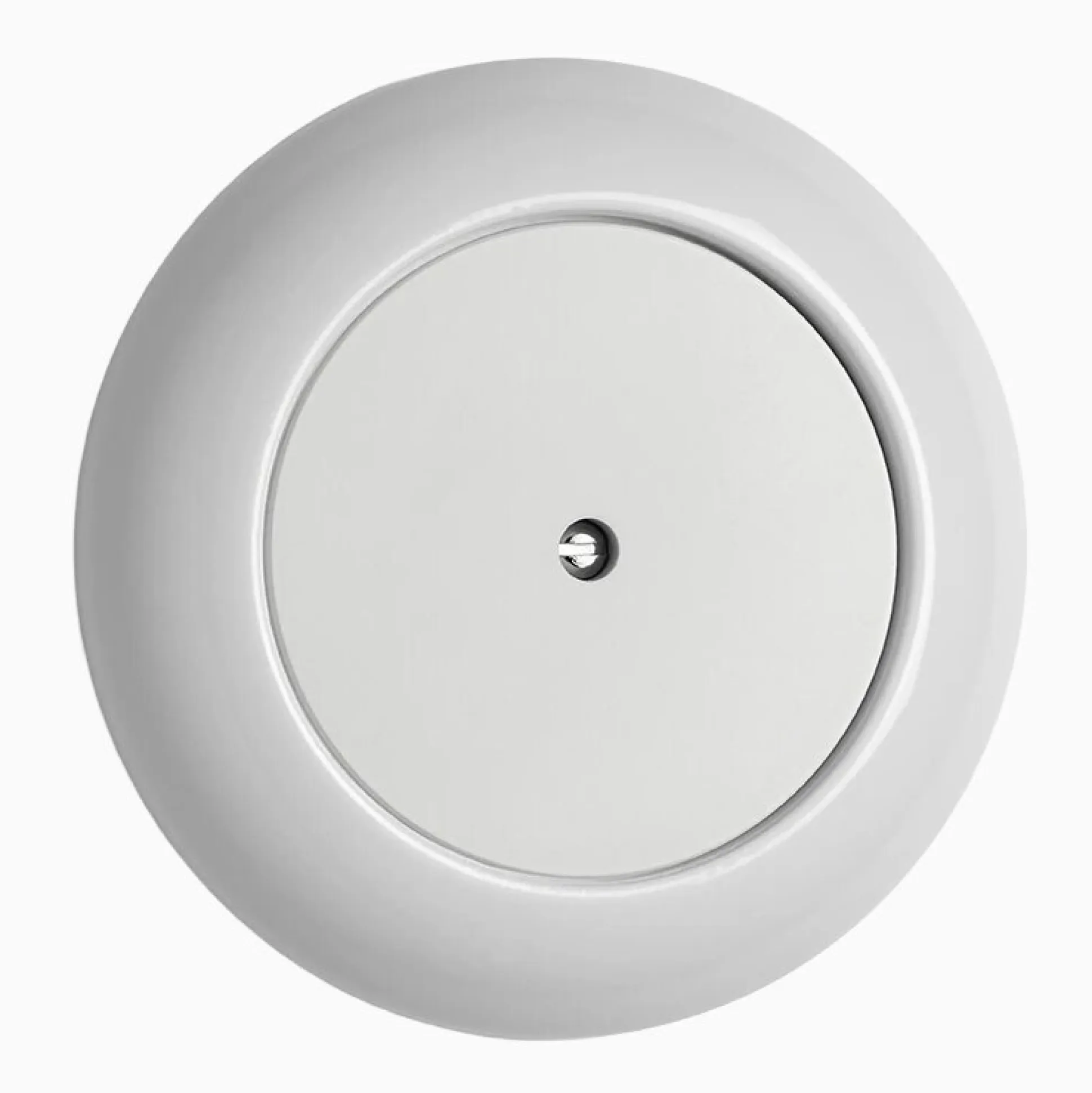 Blindlock vit porslin med ring