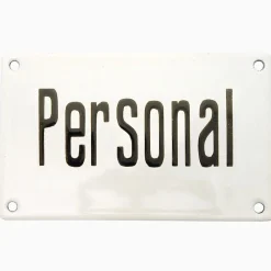 Emaljskylt personal