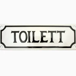 Emaljskylt, Toilett