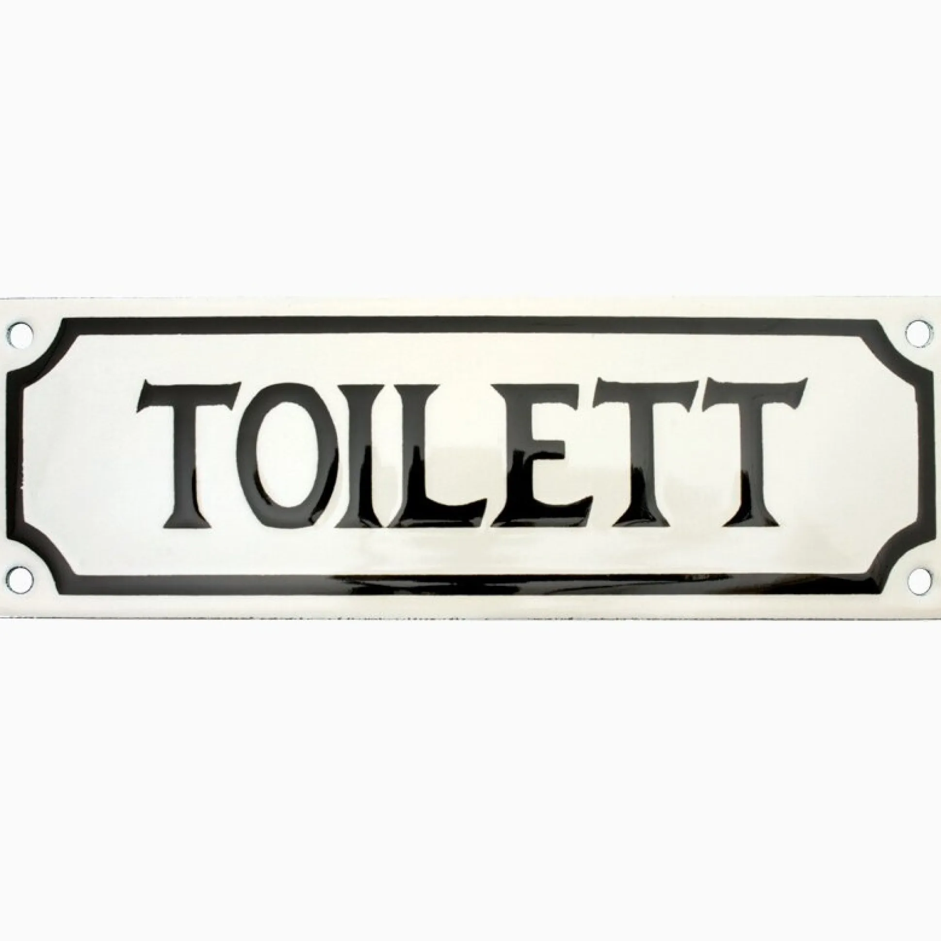 Emaljskylt, Toilett