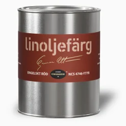 Engelskt Röd linoljefärg provburk