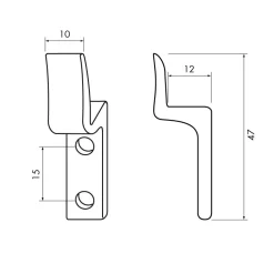 Fönstervredshake förnicklad 10 mm