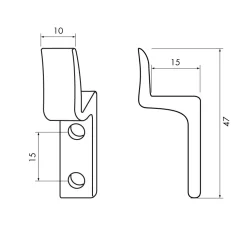 Fönstervredshake förnicklad 10 mm