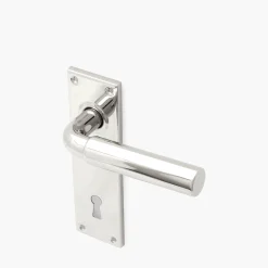 Funkistrycke Byggfabriken nickel långskylt kort