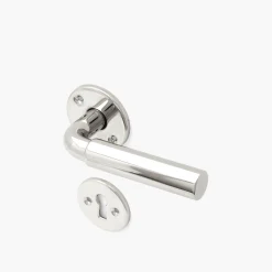 Funkistrycke Byggfabriken nickel rosett nyckelskylt