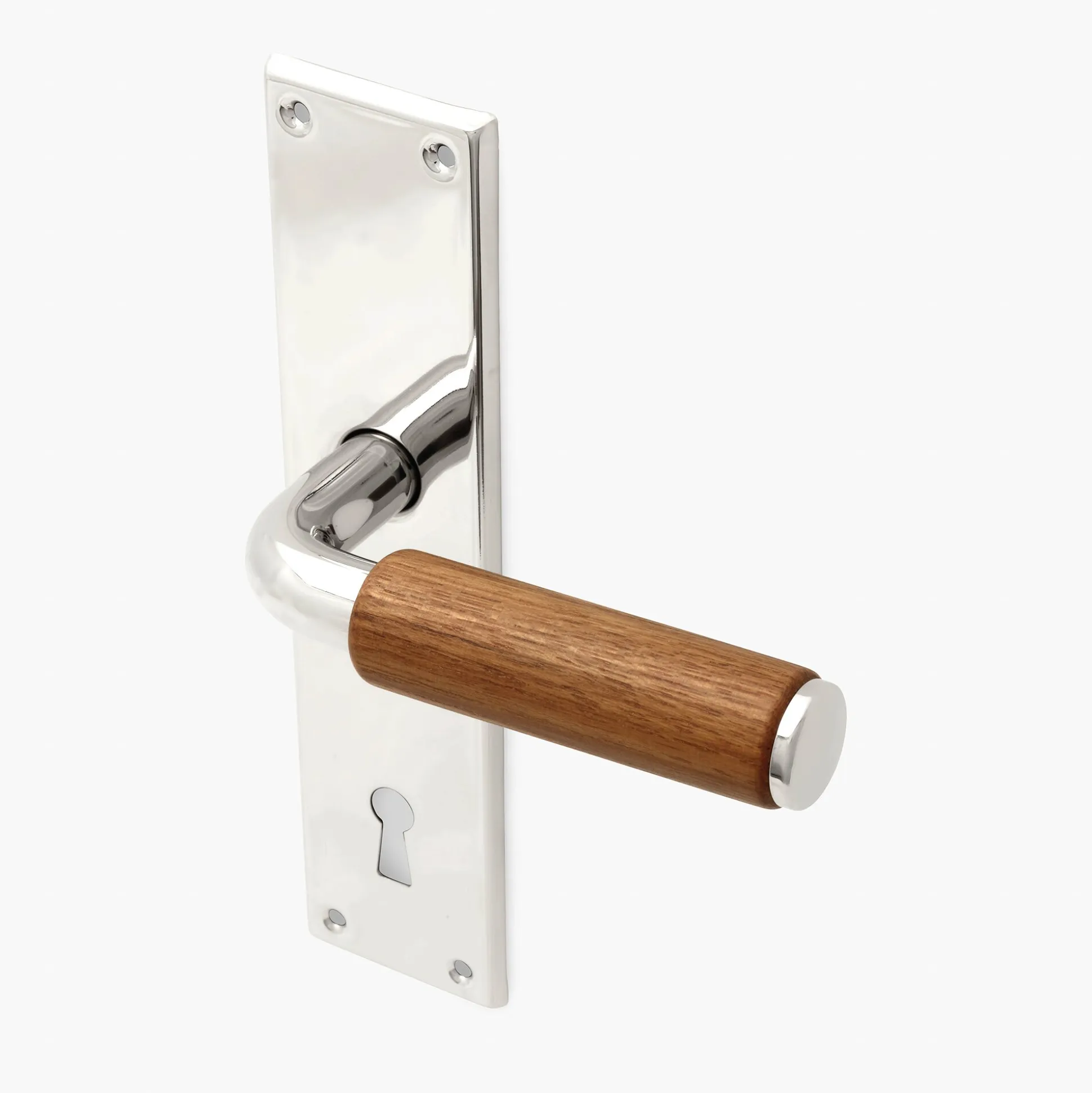 Funkistrycke Byggfabriken teak slät knopp långskylt 50-tal