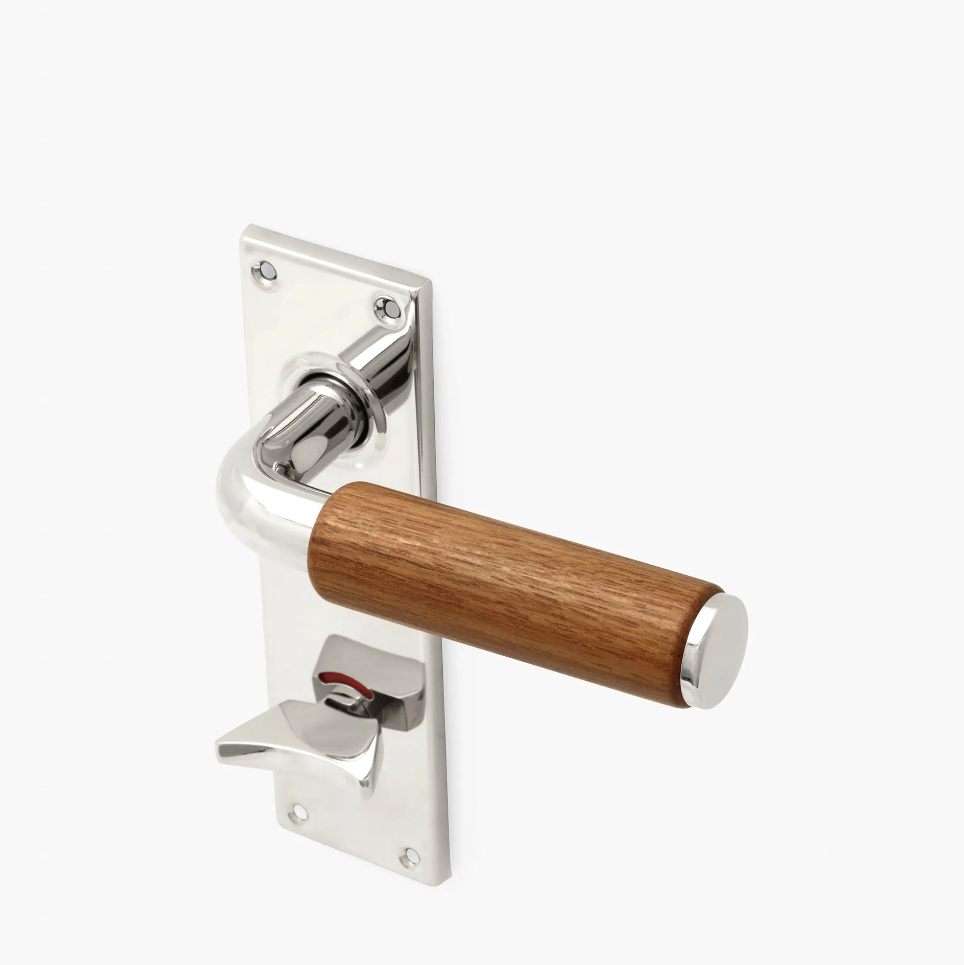 Funkistrycke Byggfabriken teak slät knopp långskylt WC kort