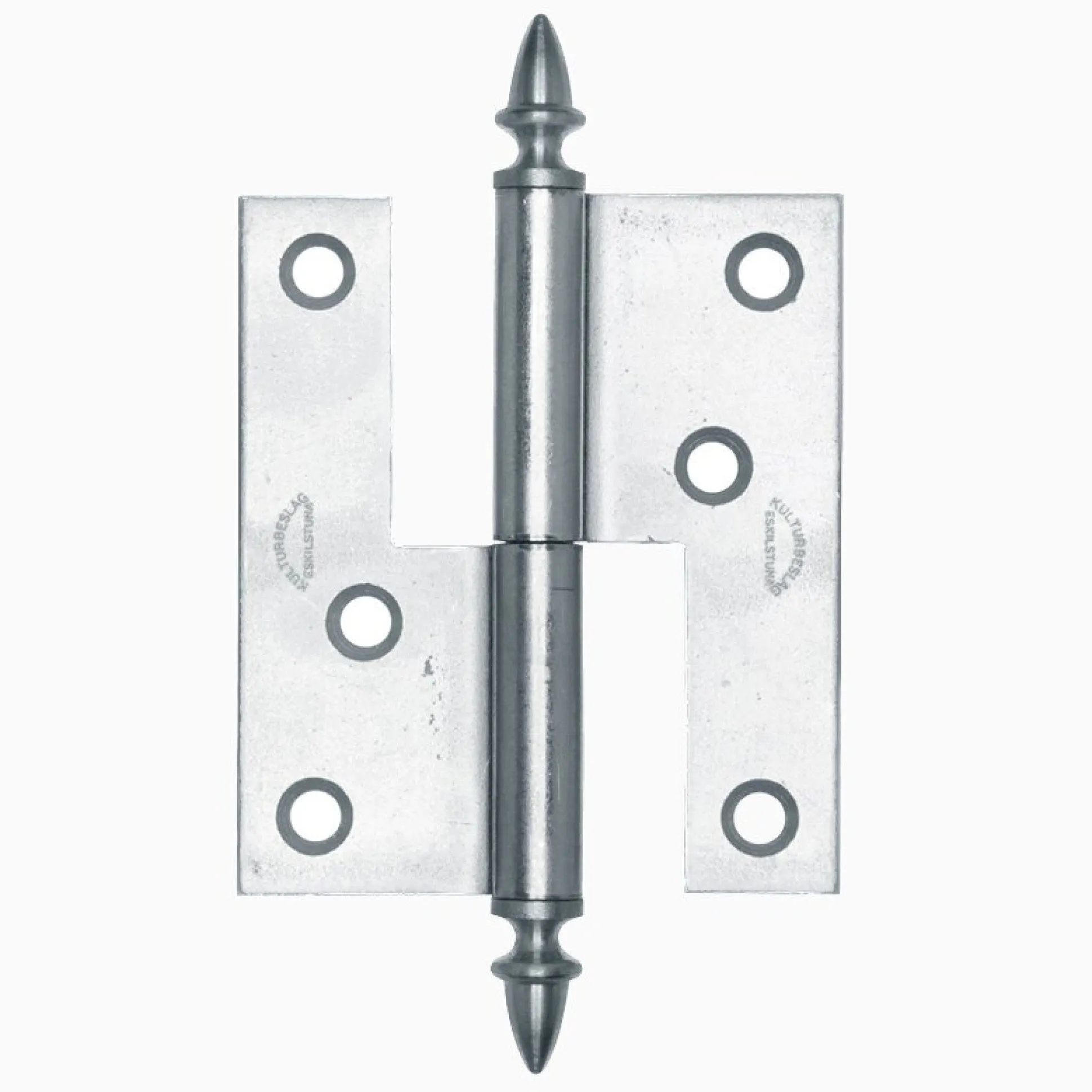 Gångjärn ekollon 85x74 mm höger - obehandlad