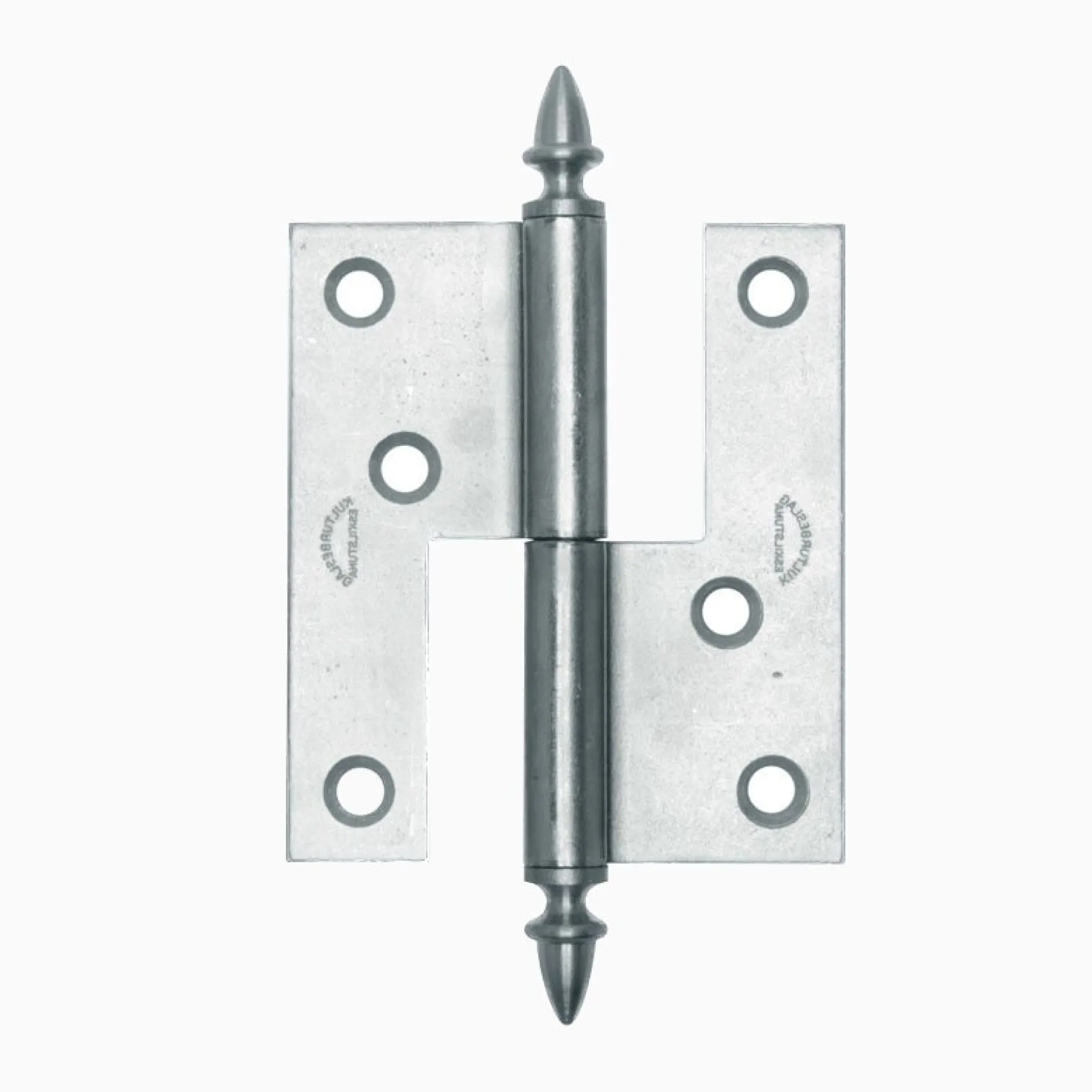 Gångjärn ekollon 66x60 mm höger - obehandlad