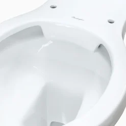 Golvstående WC Mjukstängande, rimless vit plastsits