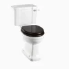 Golvstående WC Mjukstängande svart sits