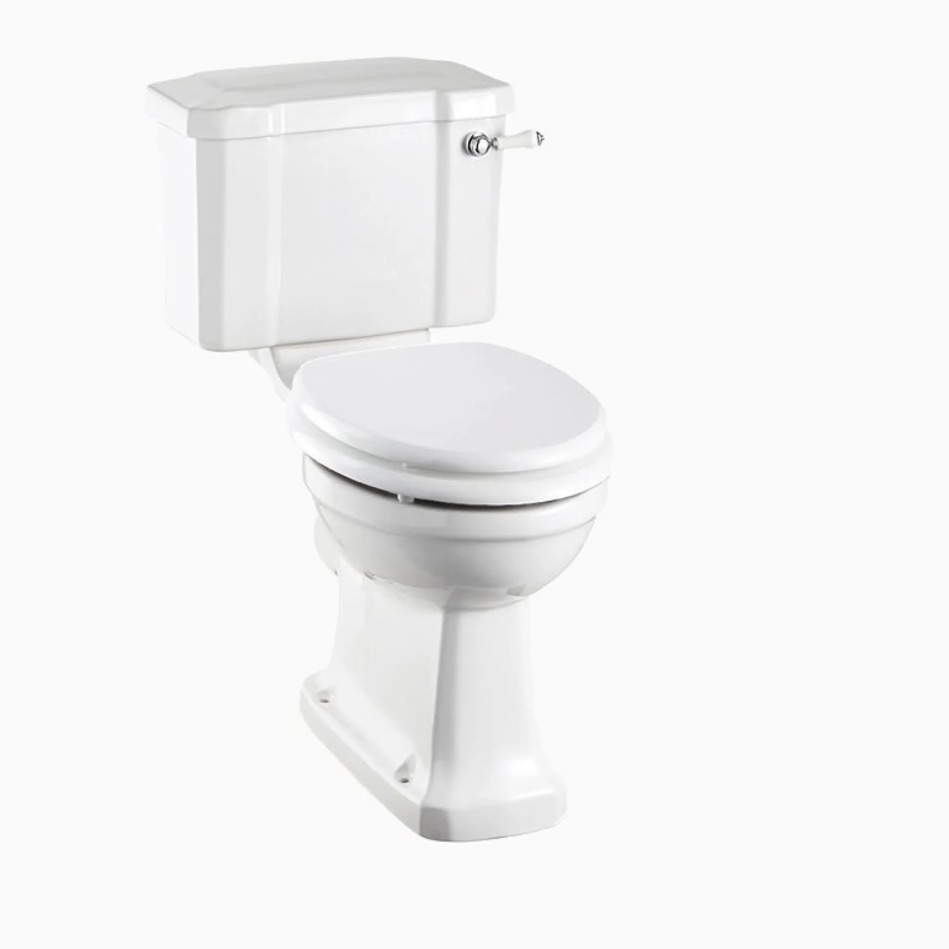 Golvstående WC vit plastsits