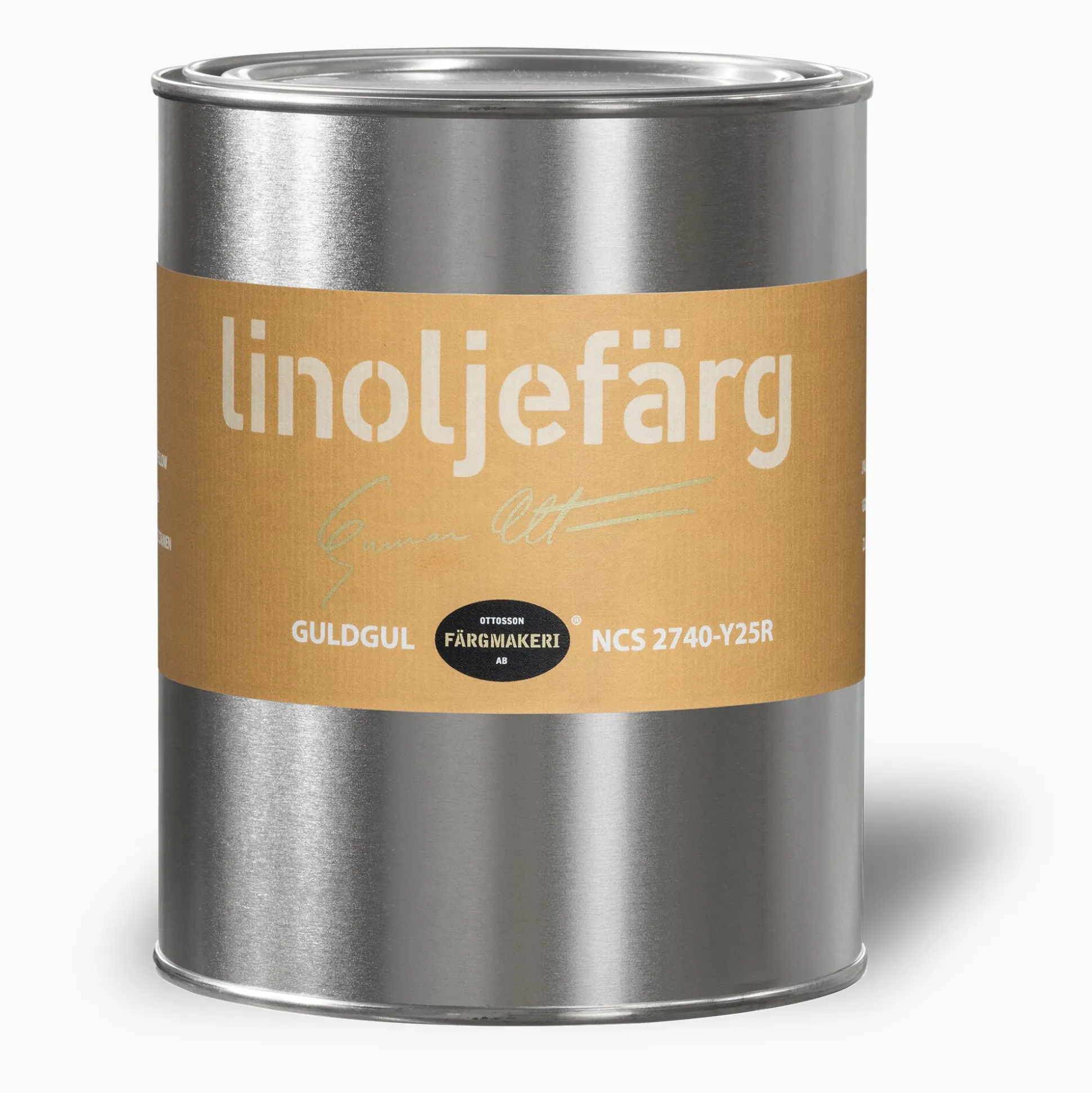 Guldgul linoljefärg 500 ml