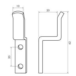 Hake Enkel 10 mm