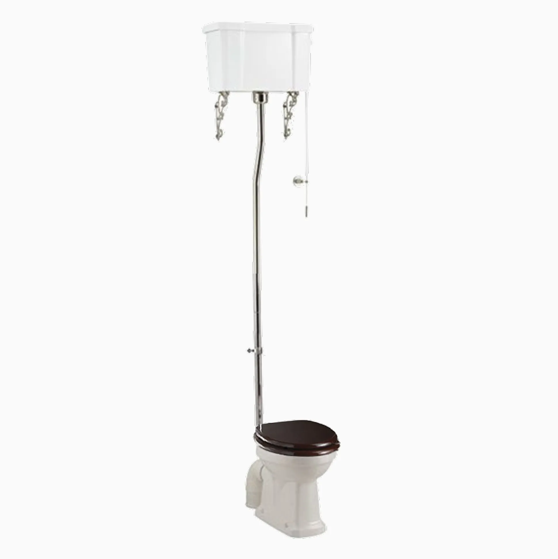 Högspolande WC mahognysits