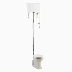 Högspolande WC vit plastsits
