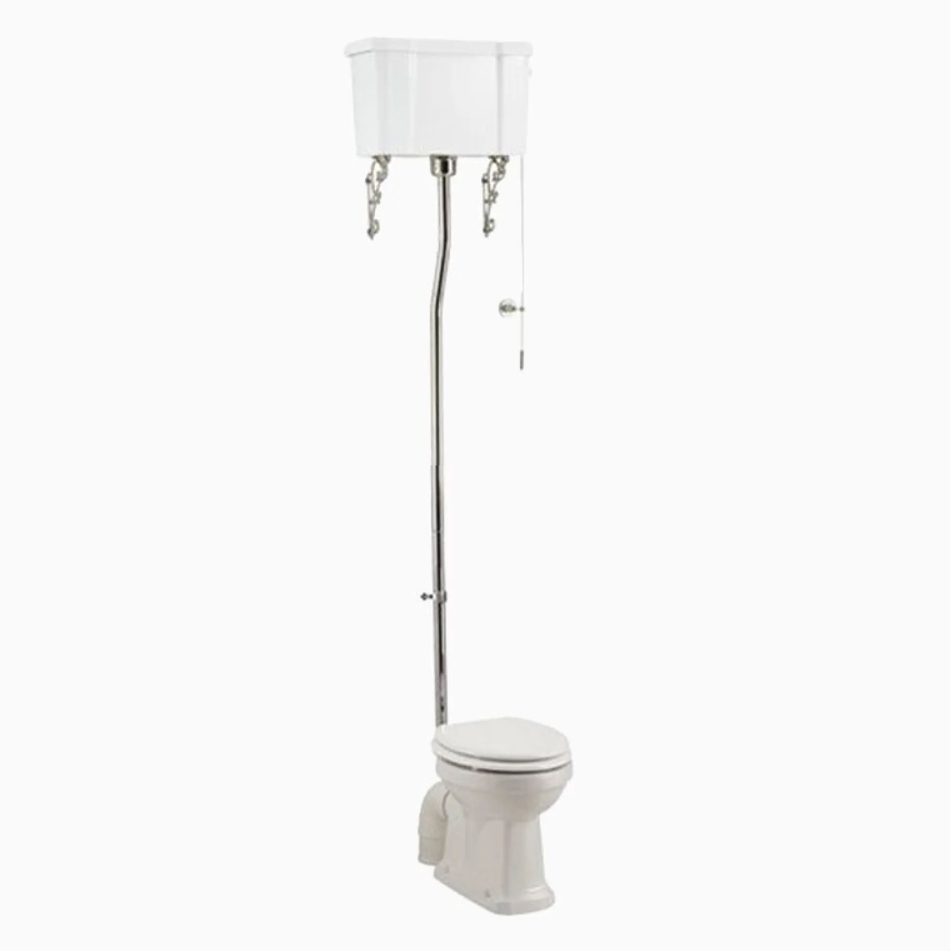 Högspolande WC vit plastsits