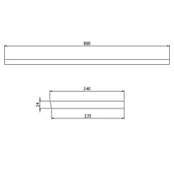 Hyllplan Läsrummet 800 mm