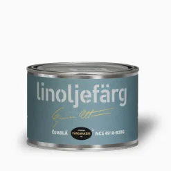 Öjablå linoljefärg provburk