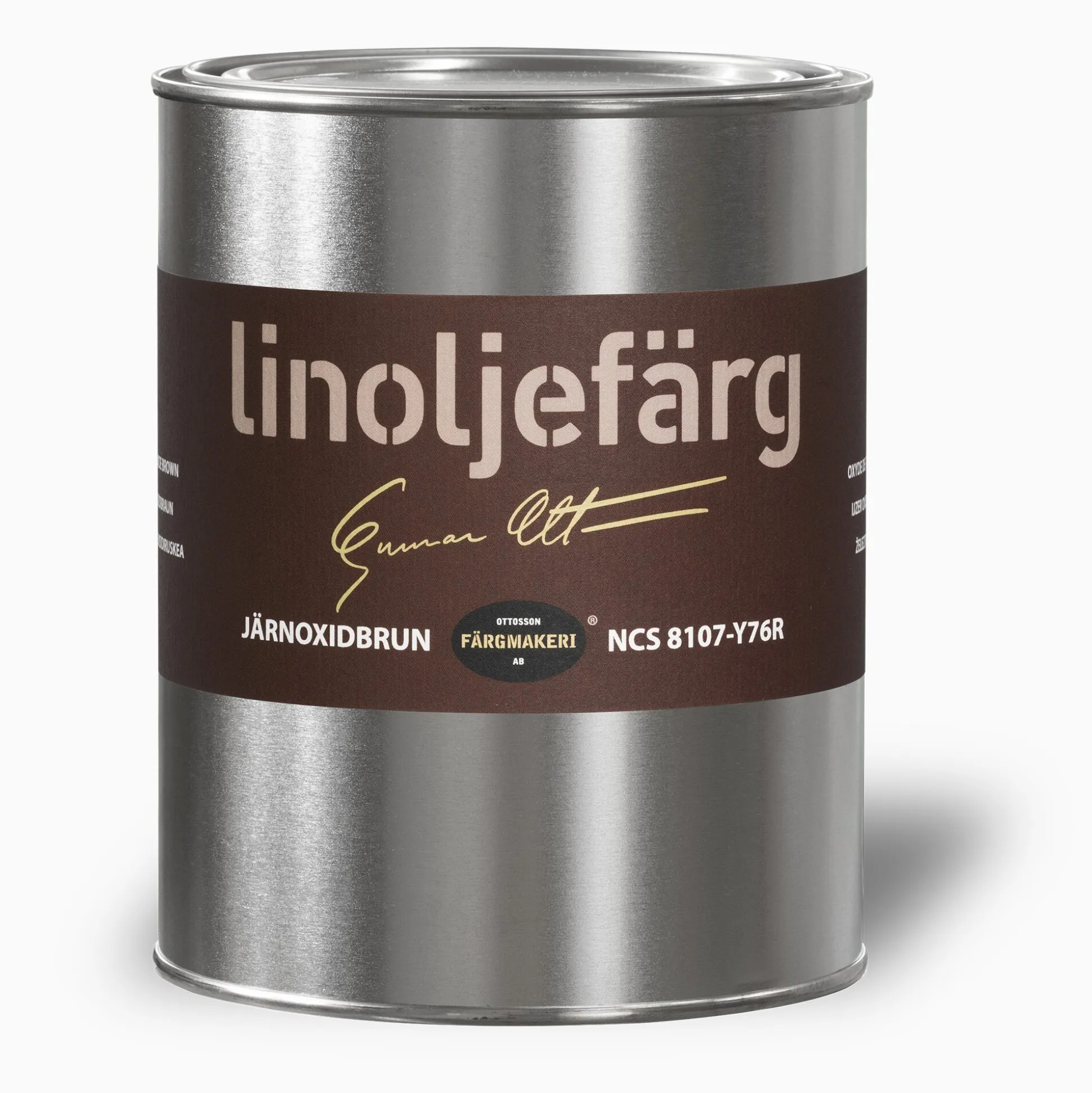Järnoxidbrun linoljefärg 1 liter