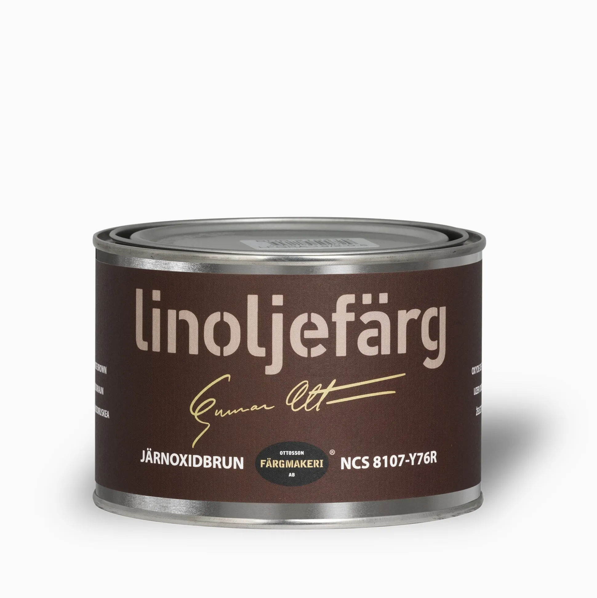Järnoxidbrun linoljefärg 1 liter