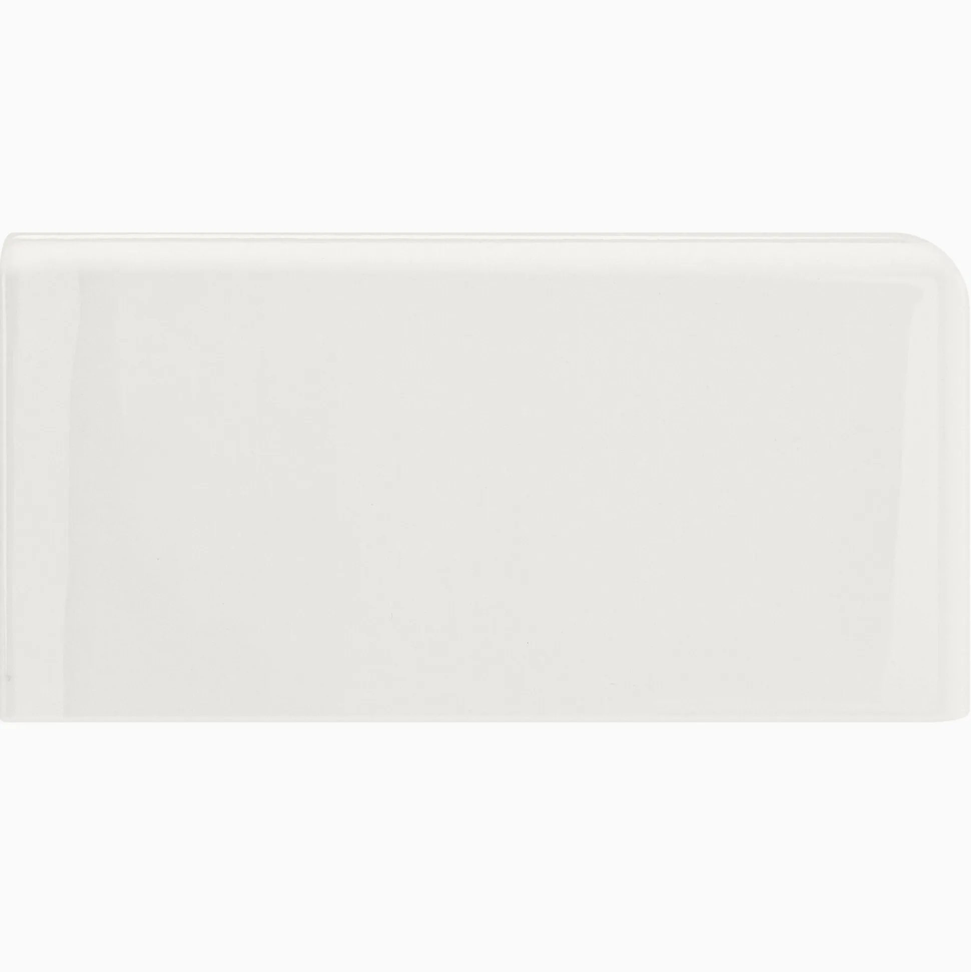 Kakel H&E Smith Subway Half Tile hörnavslut höger Snowdrop