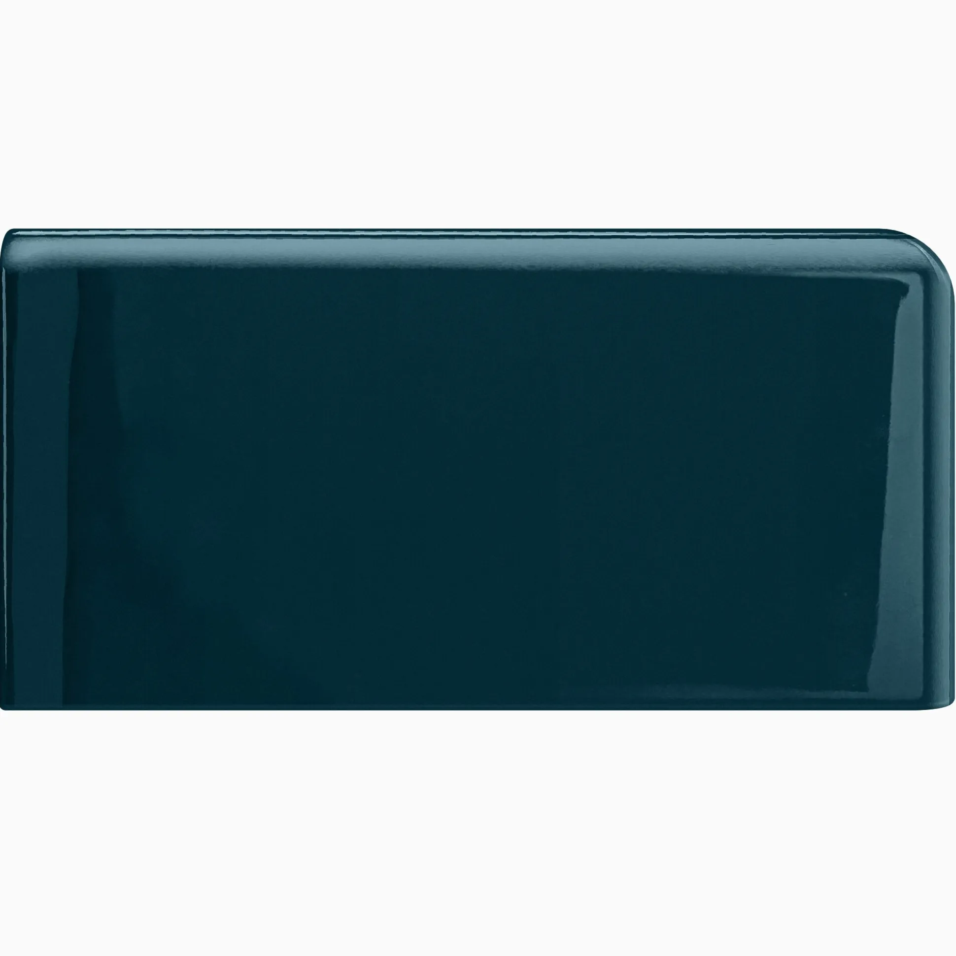 Kakel H&E Smith Subway Half Tile hörnavslut höger Snowdrop