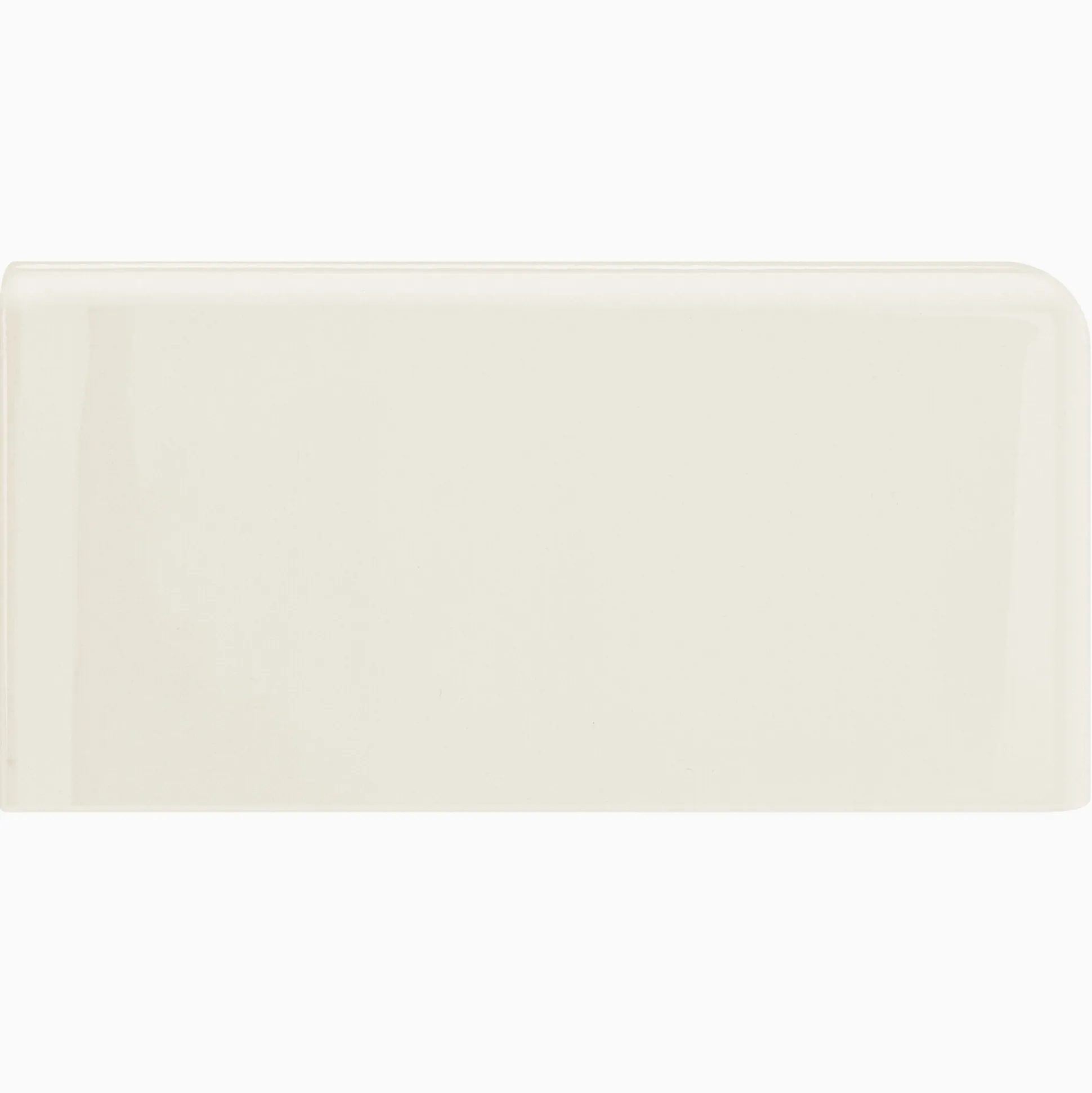 Kakel H&E Smith Subway Half Tile hörnavslut höger Snowdrop