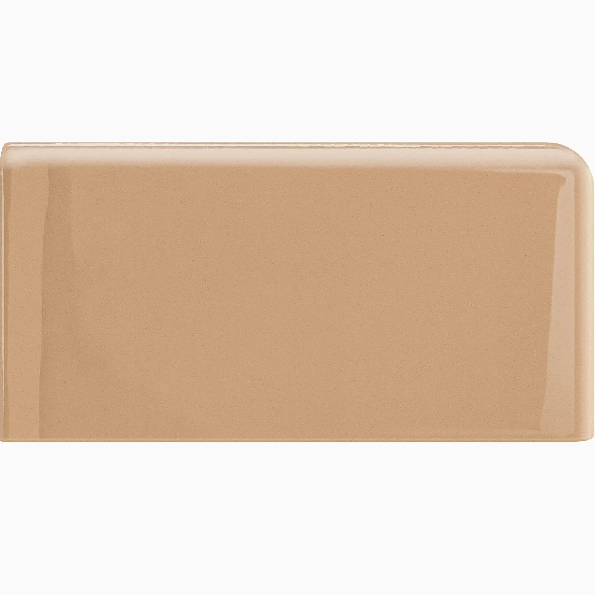 Kakel H&E Smith Subway Half Tile hörnavslut höger Snowdrop
