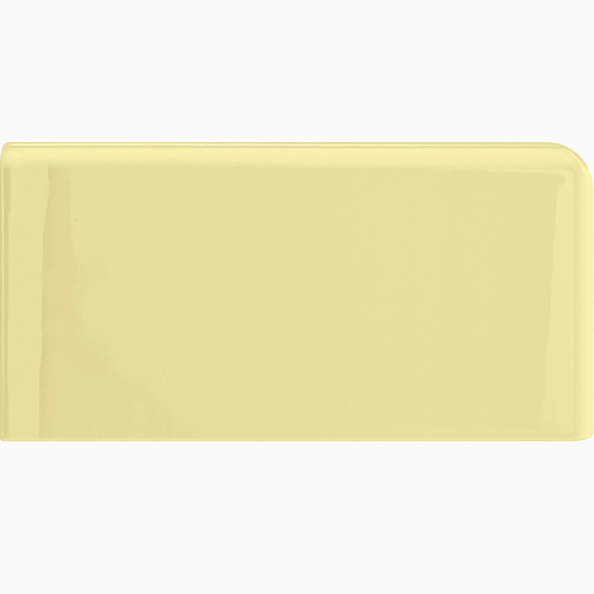 Kakel H&E Smith Subway Half Tile hörnavslut höger Snowdrop