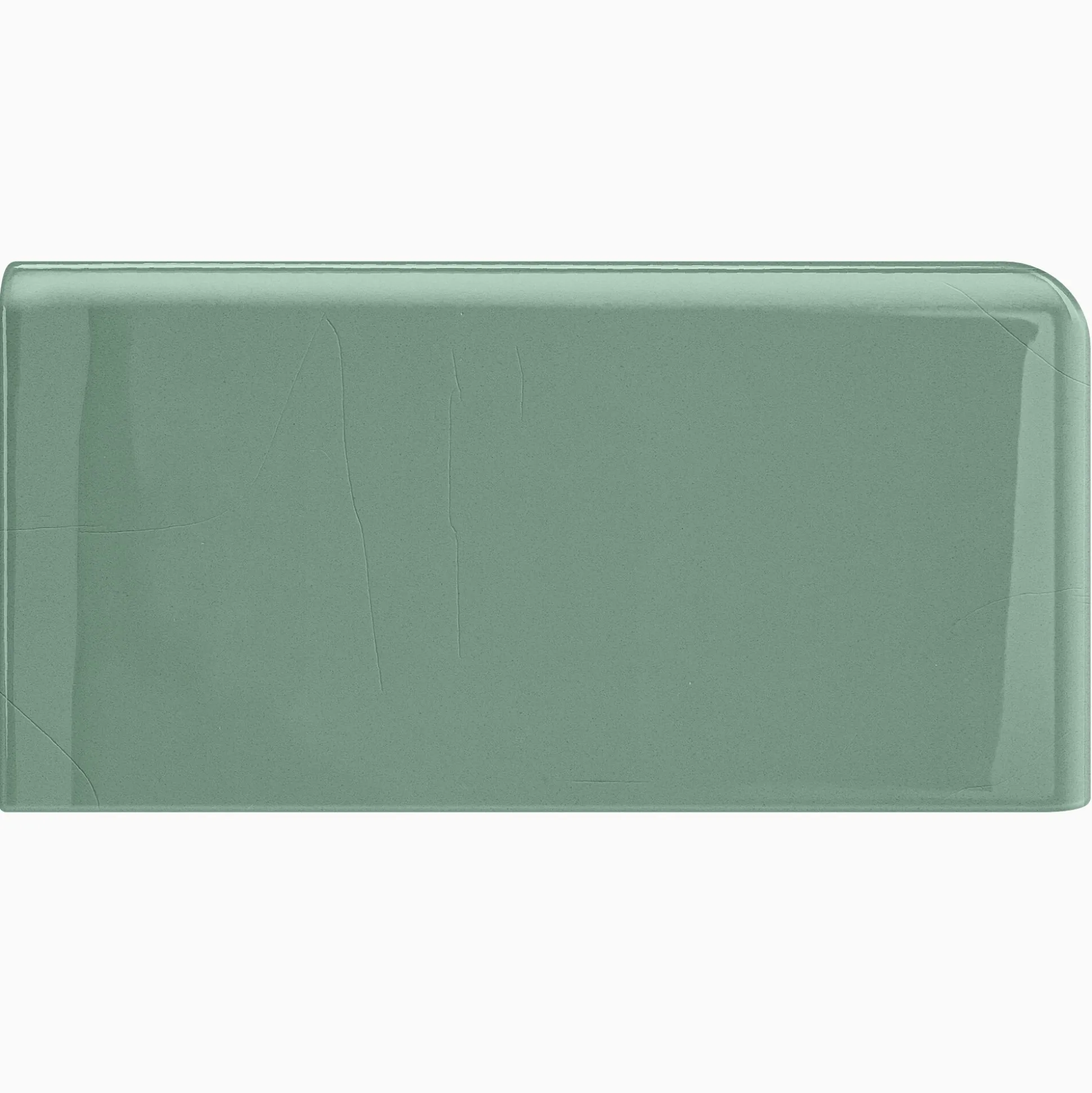Kakel H&E Smith Subway Half Tile hörnavslut höger Snowdrop