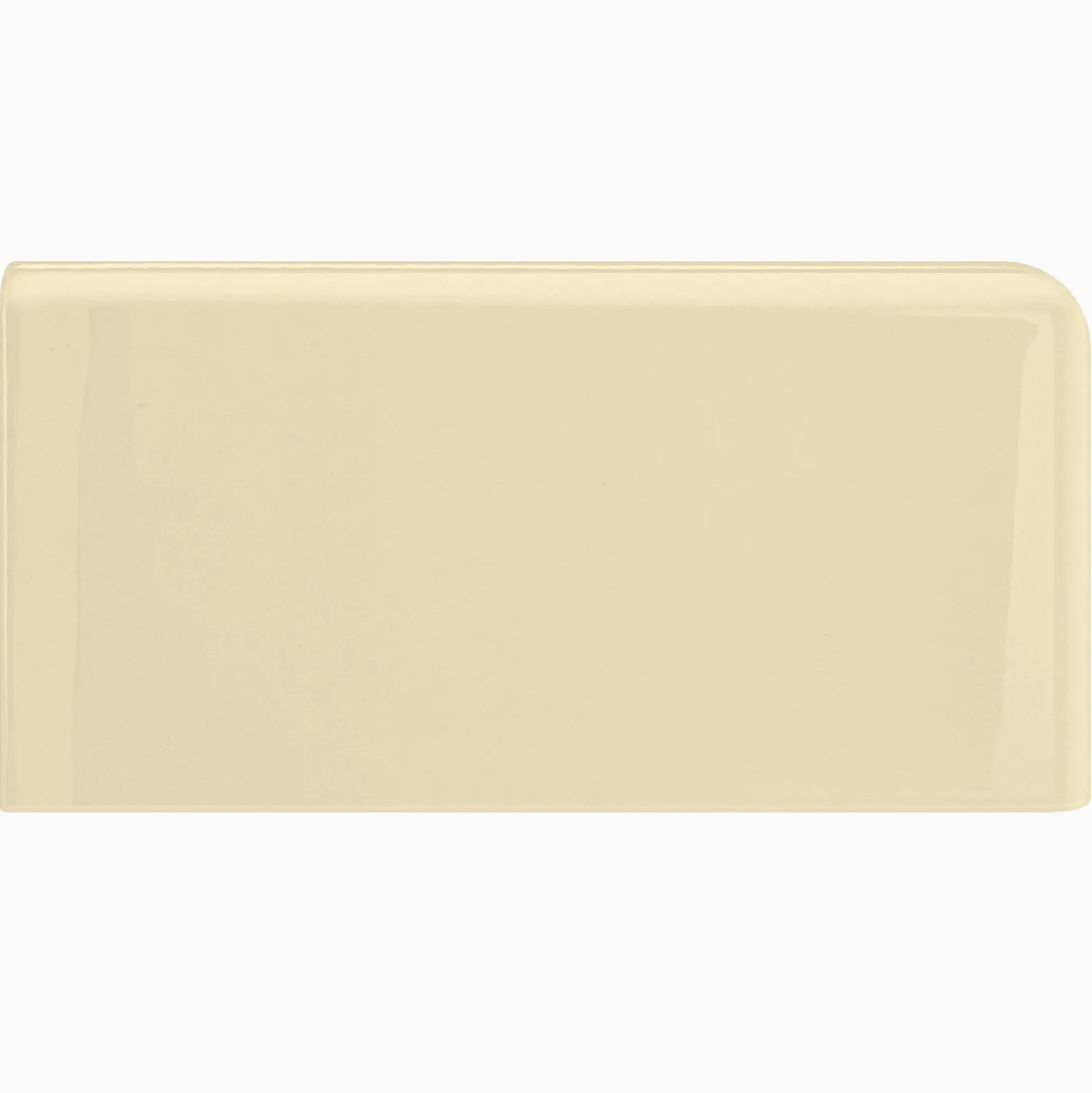 Kakel H&E Smith Subway Half Tile hörnavslut höger Snowdrop