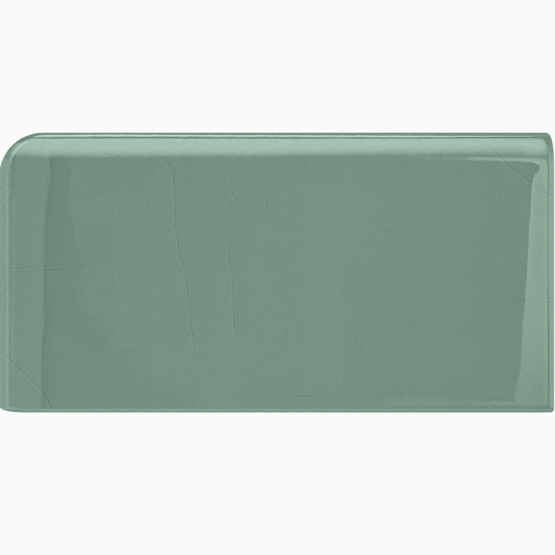 Kakel H&E Smith Subway Half Tile hörnavslut vänster Snowdrop