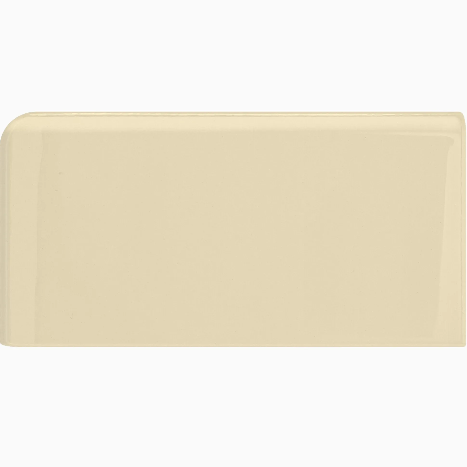 Kakel H&E Smith Subway Half Tile hörnavslut vänster Snowdrop