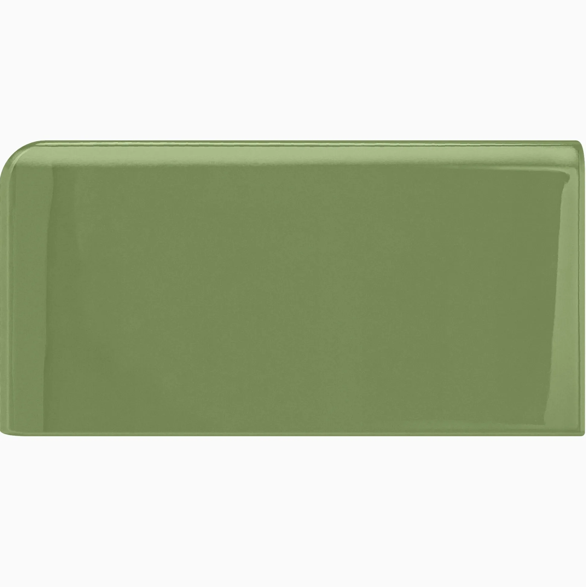 Kakel H&E Smith Subway Half Tile hörnavslut vänster Snowdrop