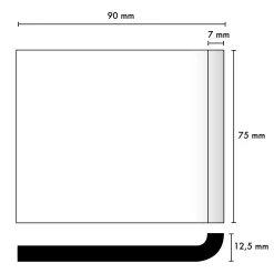 Kakel Subway Half Tile invändigt hörn Brilliant White