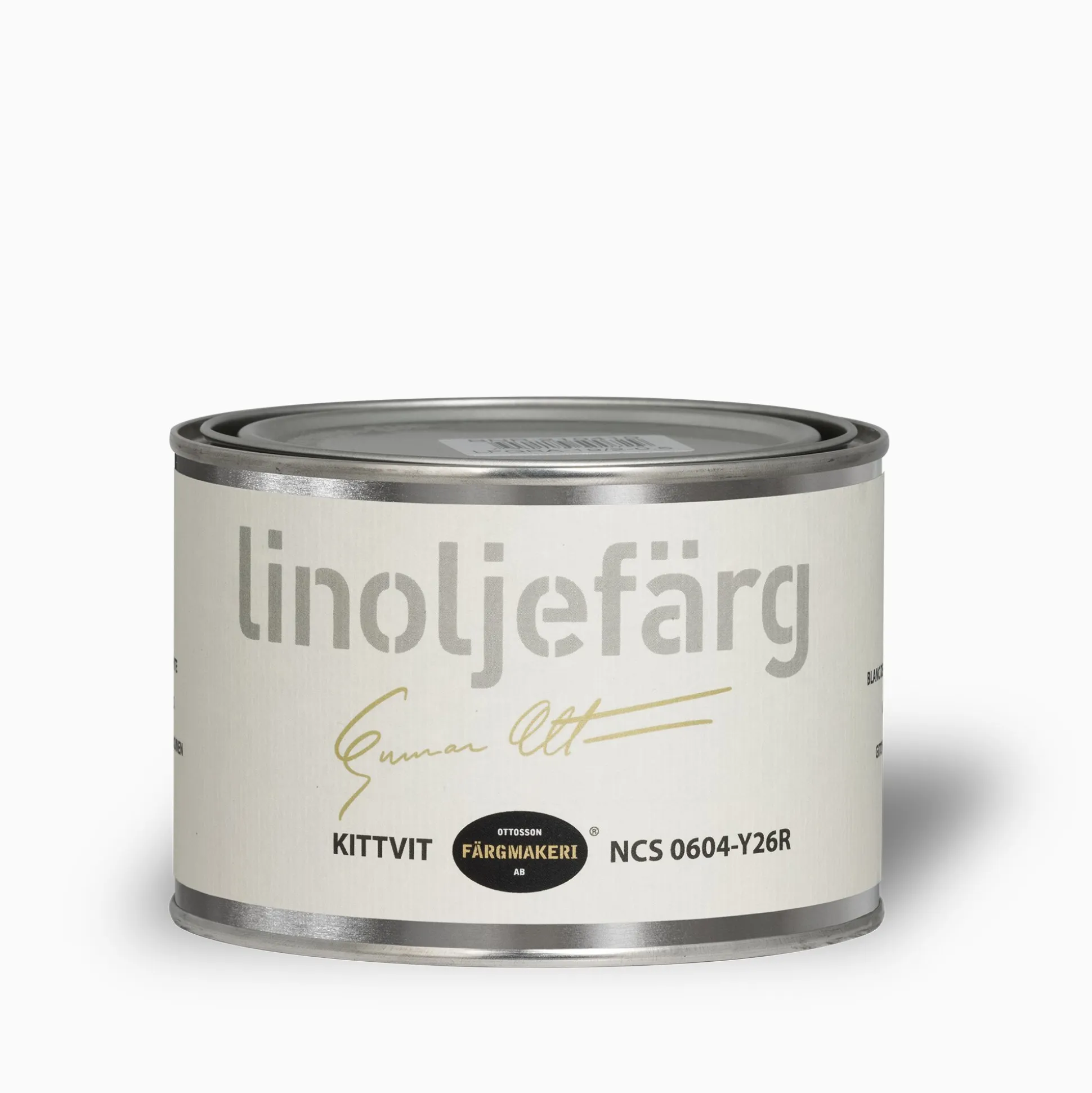 Kittvit linoljefärg provburk