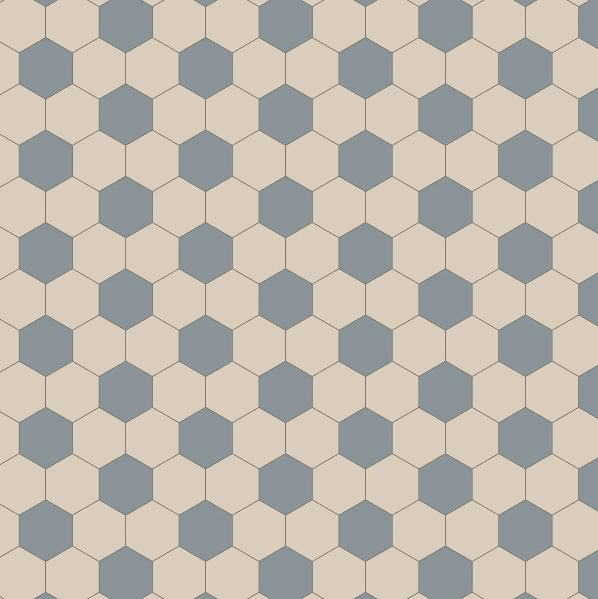 Klinker granitkeramik mönster Viken hexagon ljusblå/vit