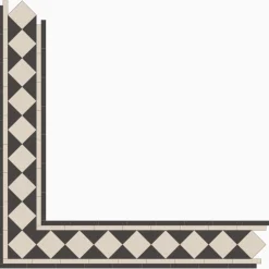 Klinker Victorian Floor Tiles bård Melville Black/Dover White