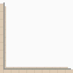 Klinker Victorian Floor Tiles bård 123 mm grey / white