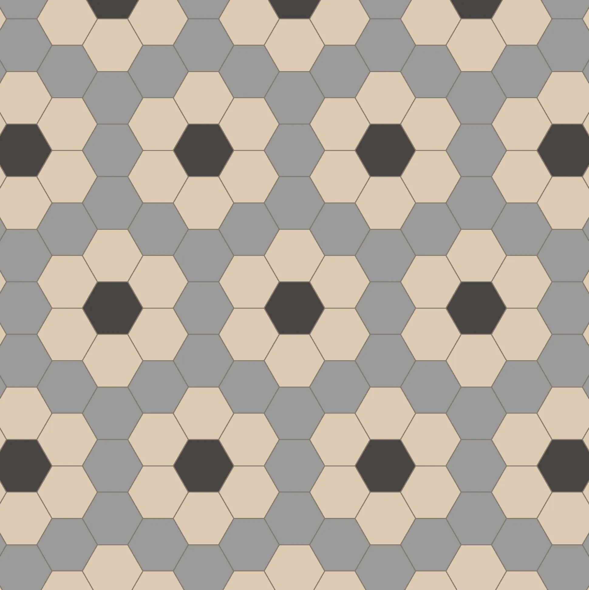 Klinker Victorian Floor Tiles mönster Stratford Grey / White / Black