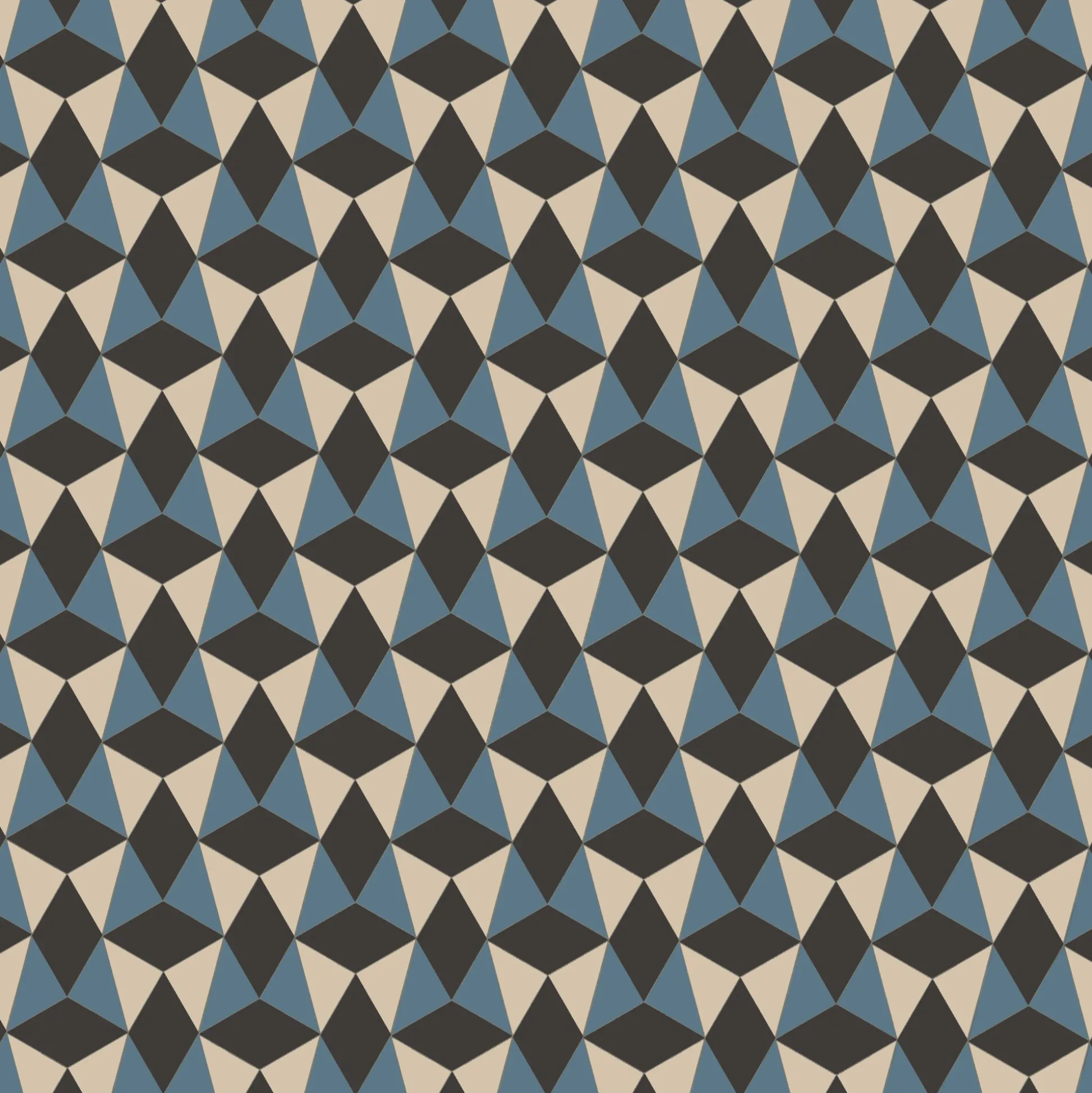 Klinker Victorian Floor Tiles mönster Worthing Blue / Black / White