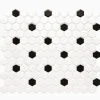 Klinker Victorian Floor Tiles mosaik Black and White Honeycomb