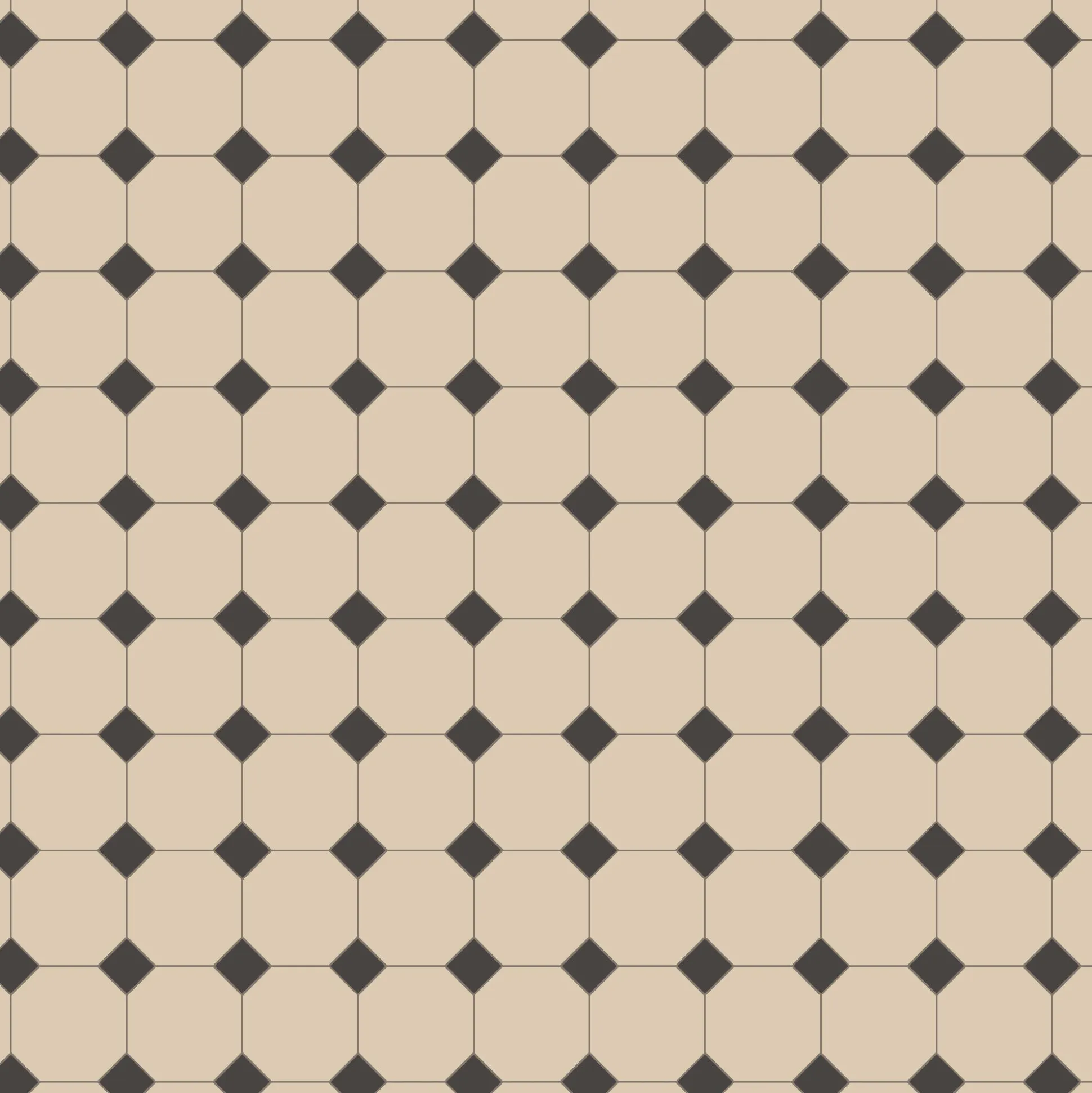 Klinker Victorian Floor Tiles mönster York White / Black