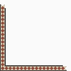 Klinker Victorian Floor Tiles bård Kingsley Black/Red/White