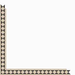 Klinker Victorian Floor Tiles bård Kingsley White / Black