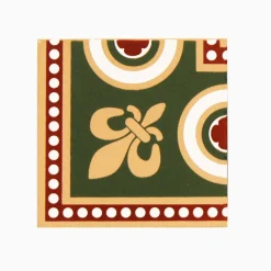 Klinker Victorian Floor Tiles mönstrad Telford Corner Green