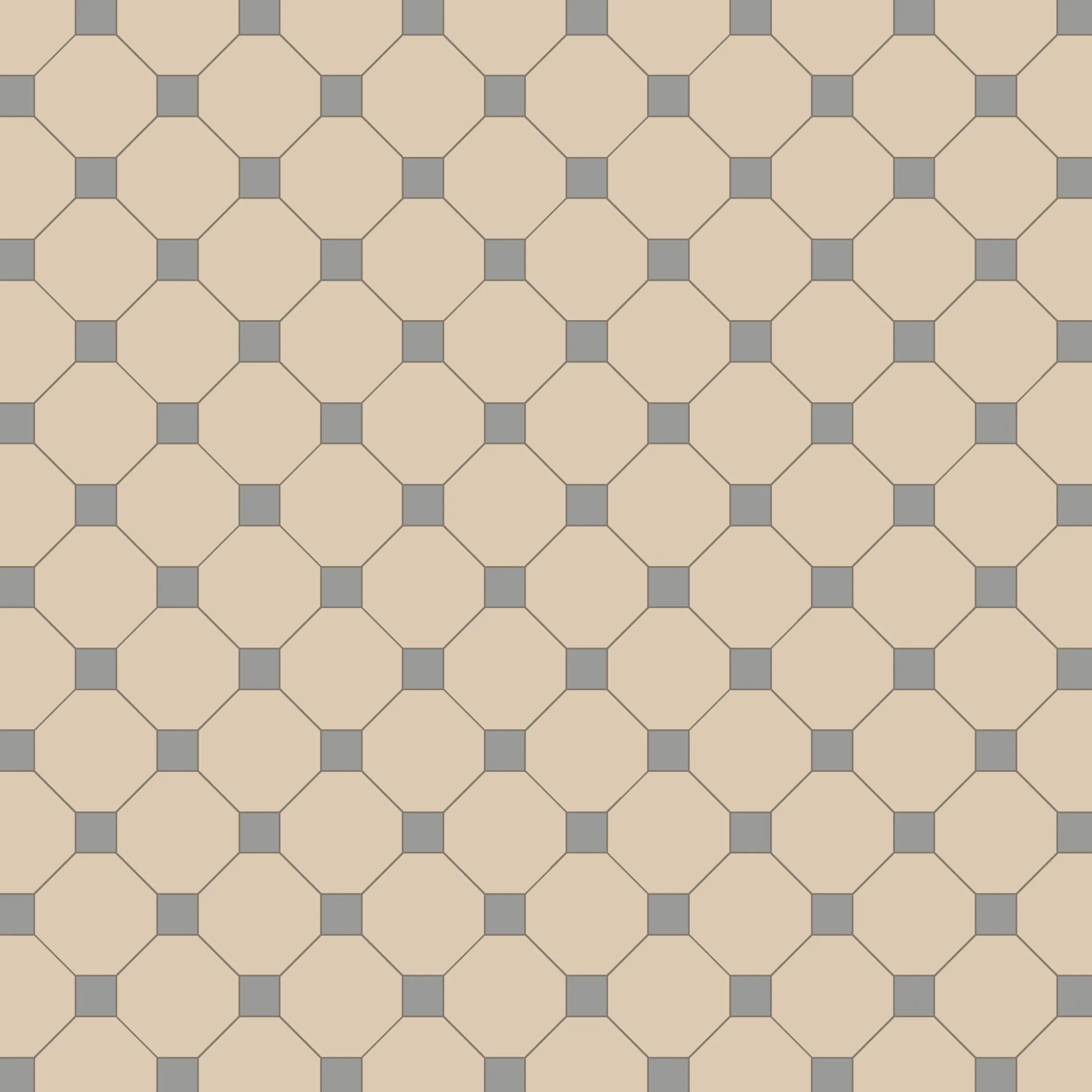 Klinker Victorian Floor Tiles mönster York White / Grey