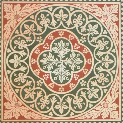 Klinker Victorian Floor Tiles mönstrad Disraeli Green