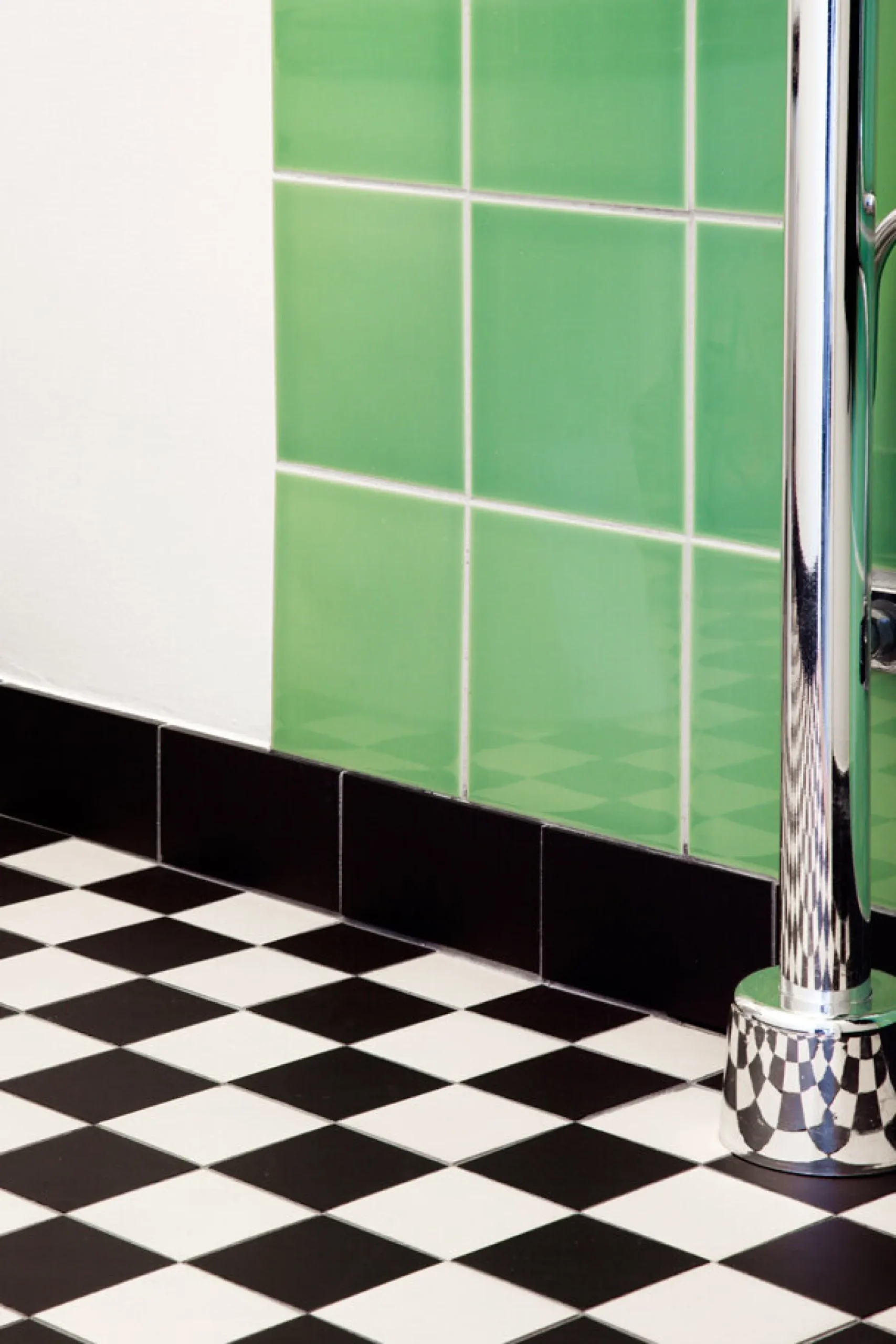 Klinker Victorian Floor Tiles mönster Funkis Black / White